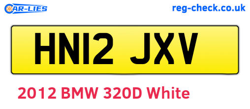 HN12JXV are the vehicle registration plates.
