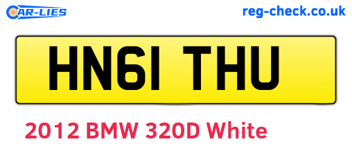 HN61THU are the vehicle registration plates.