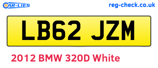 LB62JZM are the vehicle registration plates.