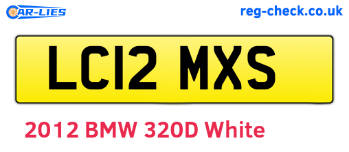 LC12MXS are the vehicle registration plates.