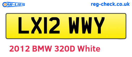 LX12WWY are the vehicle registration plates.
