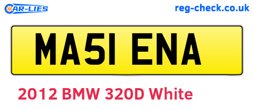 MA51ENA are the vehicle registration plates.