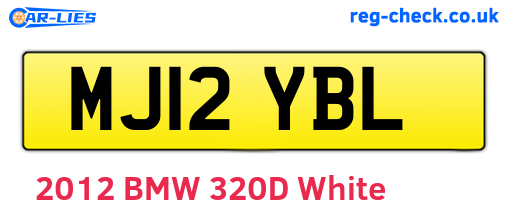 MJ12YBL are the vehicle registration plates.