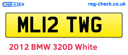 ML12TWG are the vehicle registration plates.