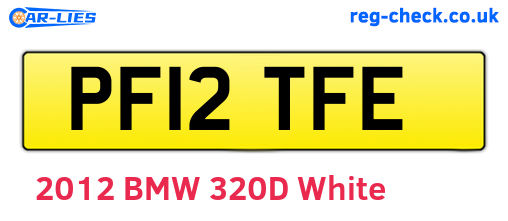 PF12TFE are the vehicle registration plates.