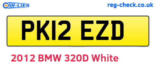 PK12EZD are the vehicle registration plates.