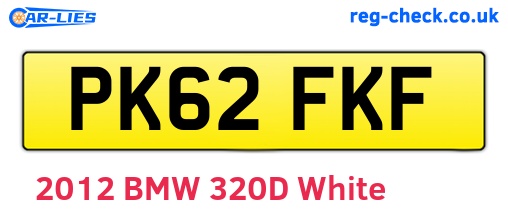 PK62FKF are the vehicle registration plates.