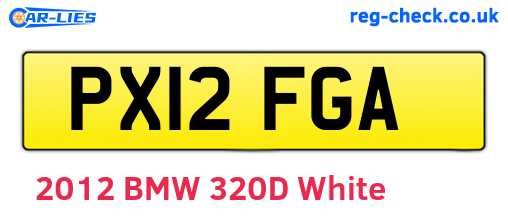 PX12FGA are the vehicle registration plates.