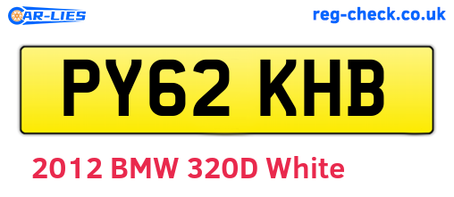 PY62KHB are the vehicle registration plates.
