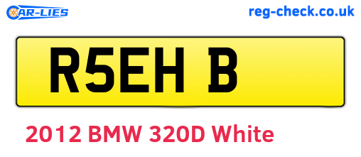 R5EHB are the vehicle registration plates.