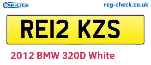 RE12KZS are the vehicle registration plates.