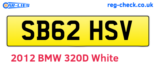 SB62HSV are the vehicle registration plates.