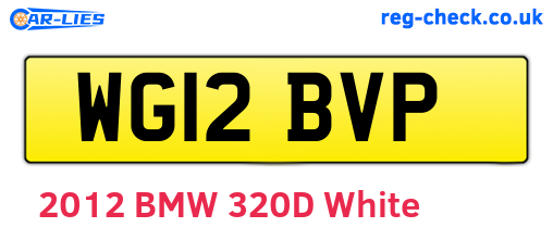 WG12BVP are the vehicle registration plates.