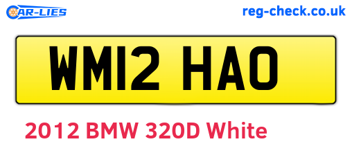 WM12HAO are the vehicle registration plates.