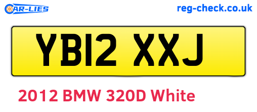 YB12XXJ are the vehicle registration plates.