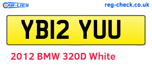 YB12YUU are the vehicle registration plates.