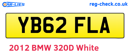 YB62FLA are the vehicle registration plates.