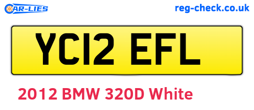 YC12EFL are the vehicle registration plates.