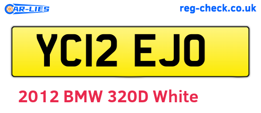 YC12EJO are the vehicle registration plates.