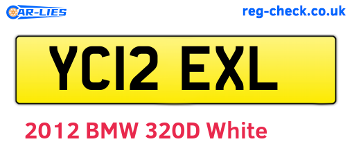 YC12EXL are the vehicle registration plates.