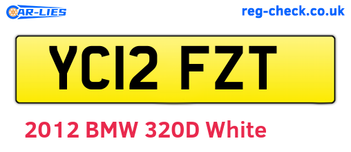 YC12FZT are the vehicle registration plates.