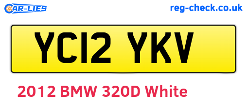 YC12YKV are the vehicle registration plates.