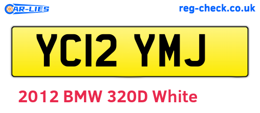 YC12YMJ are the vehicle registration plates.
