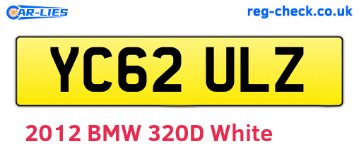 YC62ULZ are the vehicle registration plates.