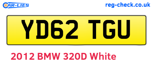 YD62TGU are the vehicle registration plates.