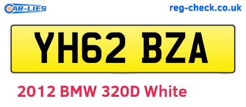YH62BZA are the vehicle registration plates.