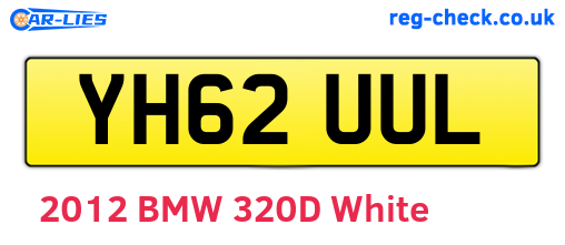 YH62UUL are the vehicle registration plates.
