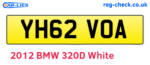 YH62VOA are the vehicle registration plates.