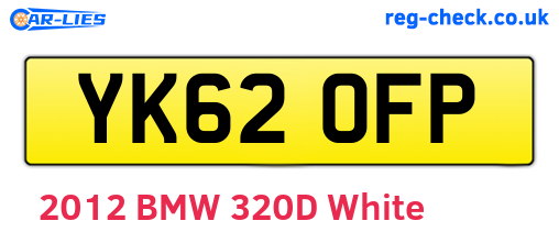 YK62OFP are the vehicle registration plates.