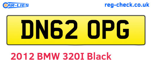 DN62OPG are the vehicle registration plates.