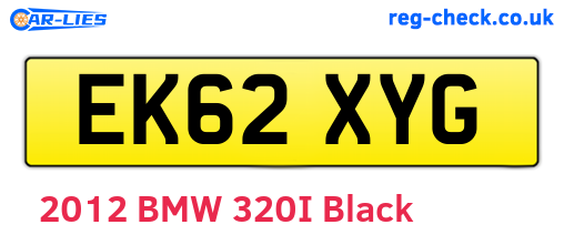 EK62XYG are the vehicle registration plates.