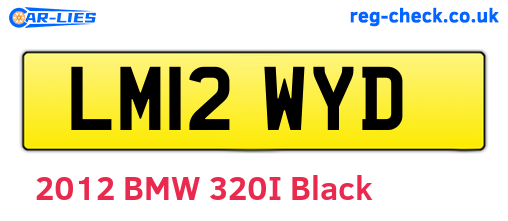 LM12WYD are the vehicle registration plates.