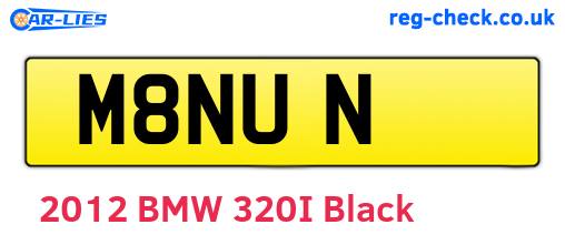 M8NUN are the vehicle registration plates.