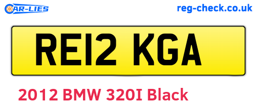 RE12KGA are the vehicle registration plates.