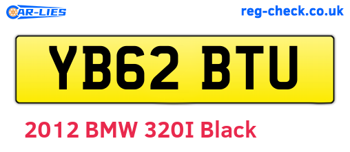 YB62BTU are the vehicle registration plates.