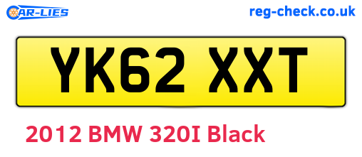 YK62XXT are the vehicle registration plates.