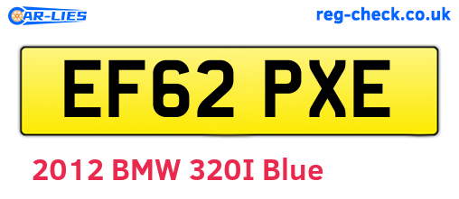 EF62PXE are the vehicle registration plates.