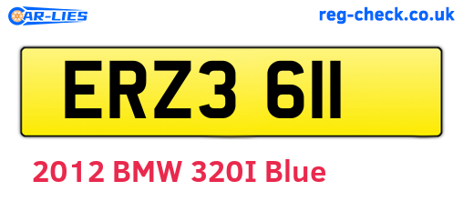 ERZ3611 are the vehicle registration plates.