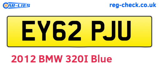 EY62PJU are the vehicle registration plates.
