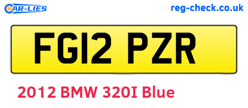 FG12PZR are the vehicle registration plates.