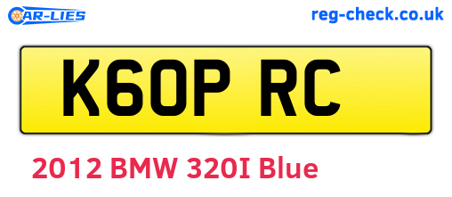 K60PRC are the vehicle registration plates.