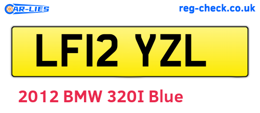 LF12YZL are the vehicle registration plates.