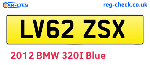 LV62ZSX are the vehicle registration plates.
