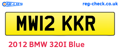 MW12KKR are the vehicle registration plates.