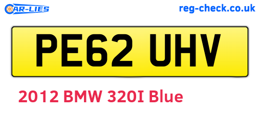PE62UHV are the vehicle registration plates.