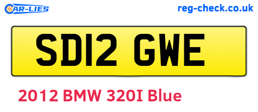 SD12GWE are the vehicle registration plates.
